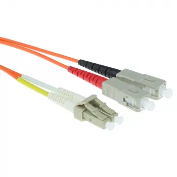 ACT 5 m LSZH Multimode 62.5/125 OM1 Glasfaser-Patchkabel Duplex mit LC- und SC-Steckern
