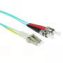 ACT 2 m LSZH Multimode 50/125 OM3 LWL-Patchkabel Duplex mit LC- und ST-Steckern