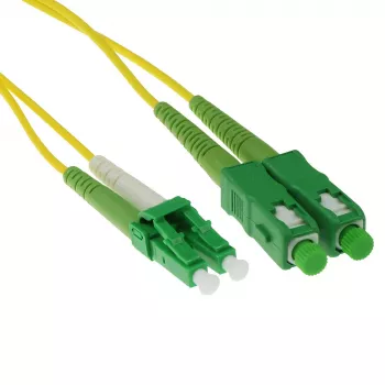 ACT 10 Meter LSZH Singlemode 9/125 OS2 Duplex LWL-Patchkabel mit LC/APC8 und SC/APC8 Steckverbindern
