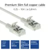 ACT Grau 3 meter LSZH U/FTP CAT6A Rechenzentrum Slimline Patchkabel snagless mit RJ45-Steckern