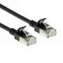 ACT Schwarz 0,5 Meter LSZH U/FTP CAT6A Datacenter Slimline Patchkabel snagless mit RJ45-Steckern