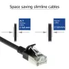 ACT Schwarz 0,5 Meter LSZH U/FTP CAT6A Datacenter Slimline Patchkabel snagless mit RJ45-Steckern