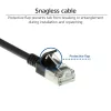 ACT Schwarz 0,5 Meter LSZH U/FTP CAT6A Datacenter Slimline Patchkabel snagless mit RJ45-Steckern