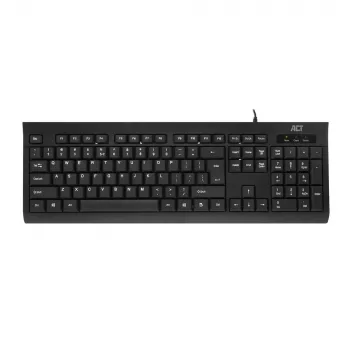 ACT Business-Tastatur USB (Qwerty/US-Layout), Full-Size (100 %), Kabelgebunden, USB, Membran, QWERTY, Schwarz