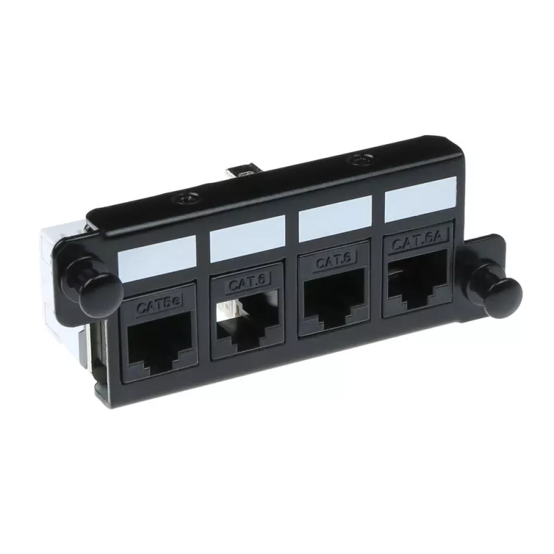 Adapter ACT FA2057 für 4 x Keystone UTP Schwarz