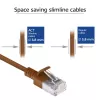 ACT Braun 1,5 m LSZH U/FTP CAT6A Rechenzentrums-Slimline-Patchkabel rastnasenfrei mit RJ45-Steckern