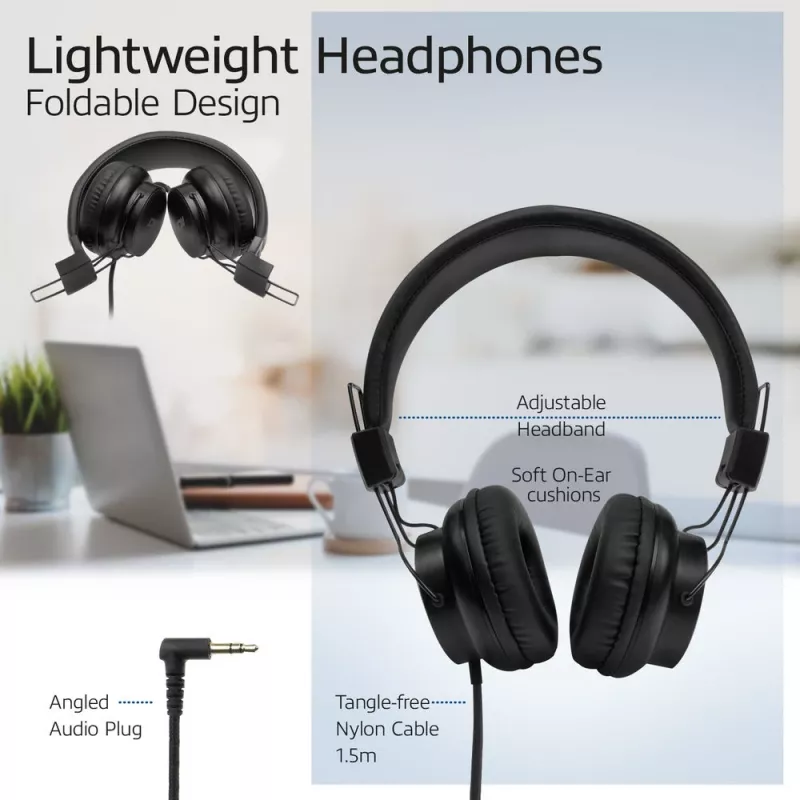 ACT Faltbare Stereo-Kopfhörer mit 3,5-mm-Audiobuchse