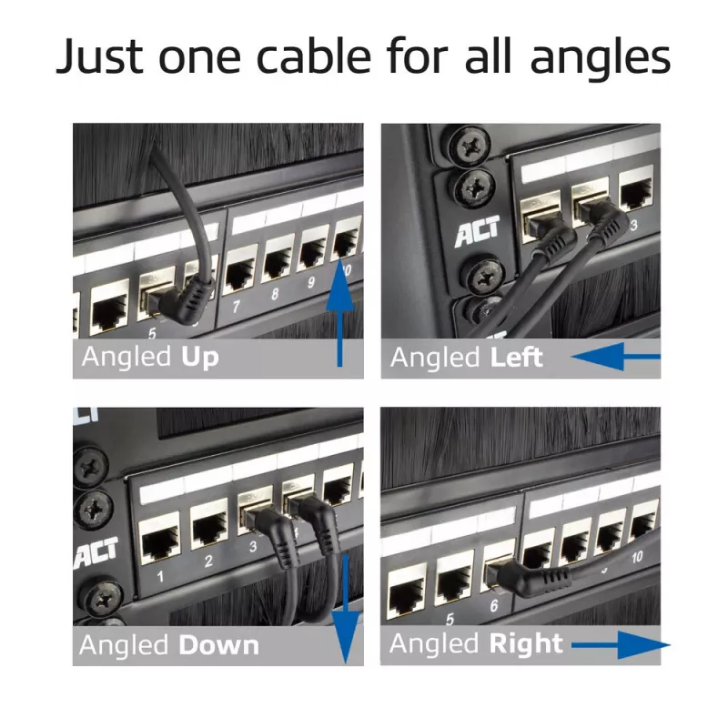 ACT Netzwerkkabel DD1952 Cat6 U/FTP (STP) 0,25 m Schwarz RJ-45 auf RJ-45