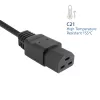 Netzkabel ACT C20–C21 IEC60320 schwarz 2 m, 250 V 16 A