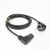 ACT Stromkabel Netzstecker CEE7/7 Stecker (gewinkelt) – C15 (gewinkelt links) IEC60320 schwarz 1 m