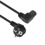 ACT Netzkabel Netzstecker CEE7/7 Stecker (gewinkelt) - C15 (gewinkelt links) IEC60320 schwarz 1,5 m