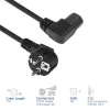 ACT Netzkabel Netzstecker CEE7/7 Stecker (gewinkelt) - C15 (gewinkelt links) IEC60320 schwarz 1,5 m