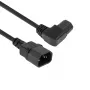 ACT Stromkabel C14 - C15 (gewinkelt links) IEC60320 schwarz 0,6 m