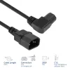 ACT Stromkabel C14 - C15 (gewinkelt links) IEC60320 schwarz 0,6 m