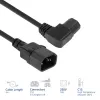 ACT Netzkabel C14 - C15 (abgewinkelt links) IEC60320 schwarz 2 m