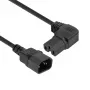 ACT Stromkabel C14 - C15 (abgewinkelt rechts) IEC60320 schwarz 0,6 m