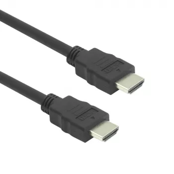 HDMI-Kabel ACT AK3870 0,5 m – HDMI-Typ-A-Stecker auf HDMI-Typ-A-Stecker, HDMI 2.0, 18 Gbit/s, ARC, vergoldete Kontakte, schwarz