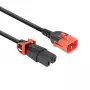 ACT Stromkabel C14 IEC Lock+ Dual Locking - C15 IEC Lock+ schwarz 2 m, PC3872