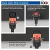 ACT Stromkabel C14 IEC Lock+ Dual Locking - C15 IEC Lock+ schwarz 2 m, PC3872