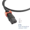 ACT Netzkabel C14 IEC Lock+ Dual Locking - C15 IEC Lock+ schwarz 3 m, PC3876