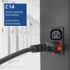 ACT Netzkabel C14 IEC Lock+ Dual Locking - C15 IEC Lock+ schwarz 3 m, PC3876