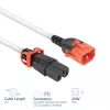 ACT Powercord C14 IEC Lock+ Dual Locking - C15 IEC Lock+ weiß 3 m, PC3879