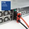 ACT Netzkabel C14 IEC Lock+ Dual Locking - C15 IEC Lock+ rot 1 m, PC3869