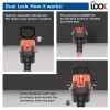 ACT Netzkabel C14 IEC Lock+ Dual Locking - C15 IEC Lock+ rot 1 m, PC3869