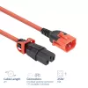 ACT Powercord C14 IEC Lock+ Dual Locking - C15 IEC Lock+ rot 2 m, PC3873