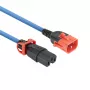 ACT Stromkabel C14 IEC Lock+ Dual Locking - C15 IEC Lock+ blau 2 m, PC3874
