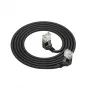 ACT Schwarz 1 Meter U/UTP CAT6A LSZH Slimline Patchkabel mit RJ45-Steckern 90° abgewinkelt unten auf 90° abgewinkelt unten