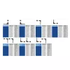 ACT Schwarz 1 Meter U/UTP CAT6A LSZH Slimline Patchkabel mit RJ45-Steckern 90° abgewinkelt unten auf 90° abgewinkelt unten
