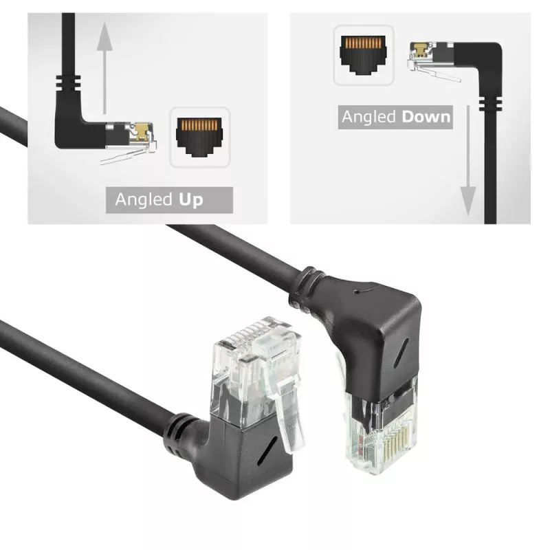 ACT Netzwerkkabel DD7900 Cat6a U/UTP Patchkabel 0,5 m RJ-45 schwarz