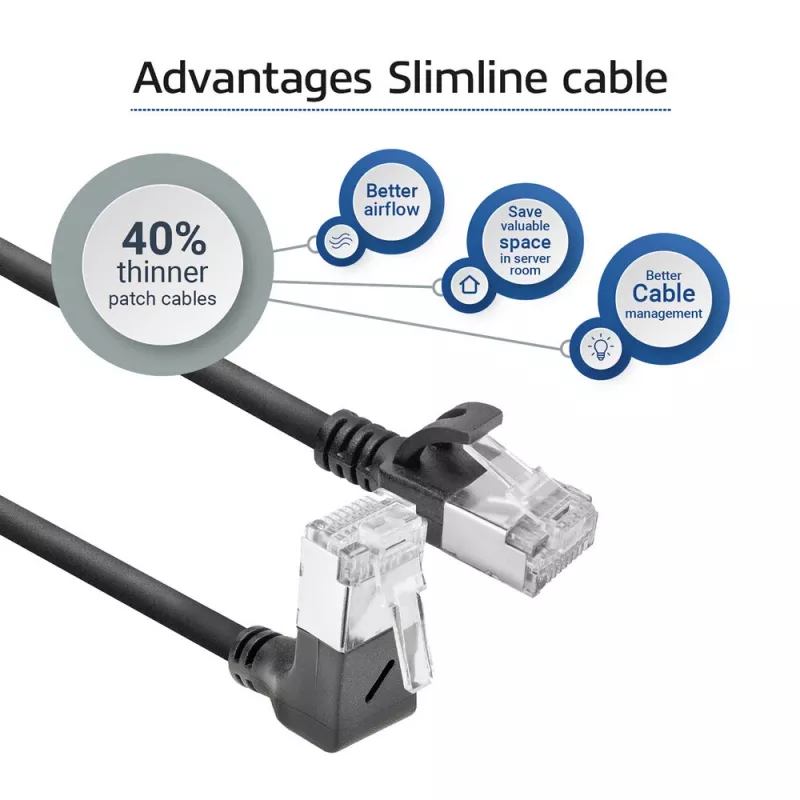 Netzwerk-Patchkabel ACT DA4905 Cat6a U/FTP (STP) RJ-45 zu RJ-45 Schwarz 5 m