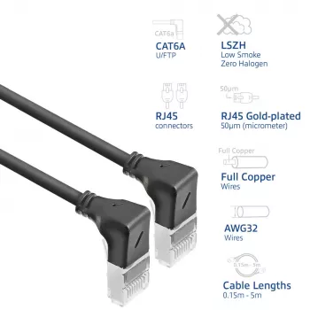 Netzwerkkabel ACT DA5905 Cat6a U/FTP (STP) RJ-45 auf RJ-45 5 m Schwarz