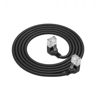 Netzwerkkabel ACT DA5930 Cat6a U/FTP (STP) Schwarz 0,15 m mit RJ-45-Steckern, goldbeschichteten Kontakten