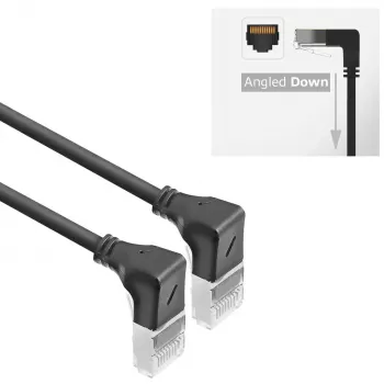 Netzwerkkabel ACT DA5952 Cat6a U/FTP (STP) 0,25 m Schwarz RJ‑45 auf RJ‑45