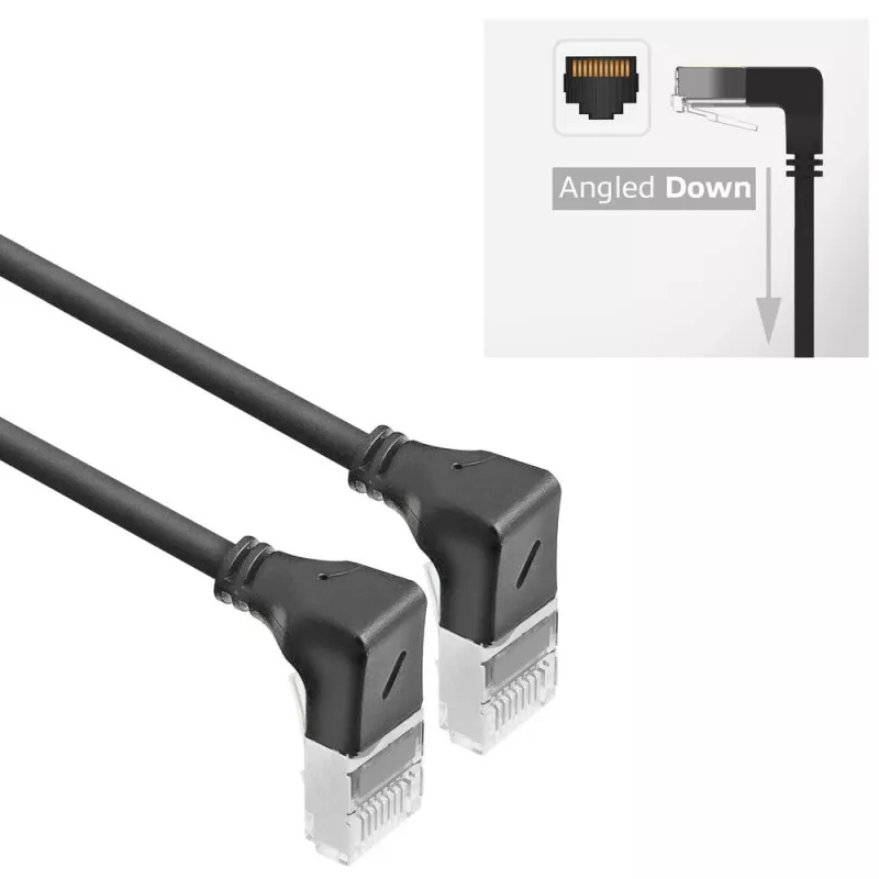 Netzwerkkabel ACT DA5952 Cat6a U/FTP (STP) 0,25 m Schwarz RJ‑45 auf RJ‑45