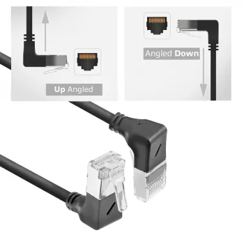 ACT DA7901 Cat6a U/FTP (STP) Netzwerkkabel, RJ-45 auf RJ-45, 1 m, Schwarz, vergoldete Kontakte