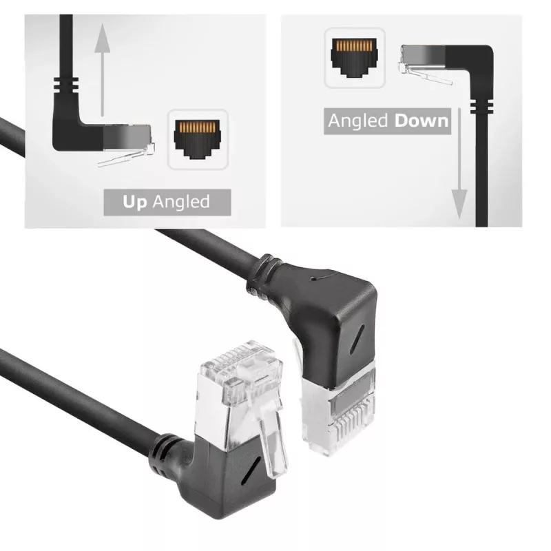 ACT Cat6a U/FTP (STP) Netzwerkkabel DA7905, 5 m, RJ-45 auf RJ-45, schwarz