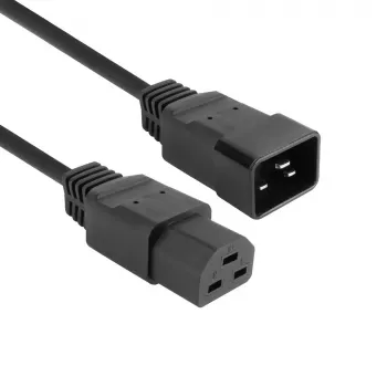 Netzkabel ACT C20–C21 IEC60320 schwarz 2,5 m, 16 A, 250 V