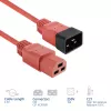 Netzkabel ACT C20–C21 IEC60320 rot 2,5 m, 16 A 250 V