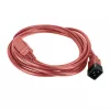 Netzkabel ACT C20–C21 IEC60320 rot 3 m, 16 A, 250 V