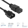 Netzkabel ACT C14 auf C21 IEC60320 schwarz 1 m, 250 V, 10 A
