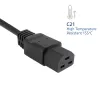 Netzkabel ACT C14 auf C21 IEC60320 schwarz 3 m, 250 V 10 A