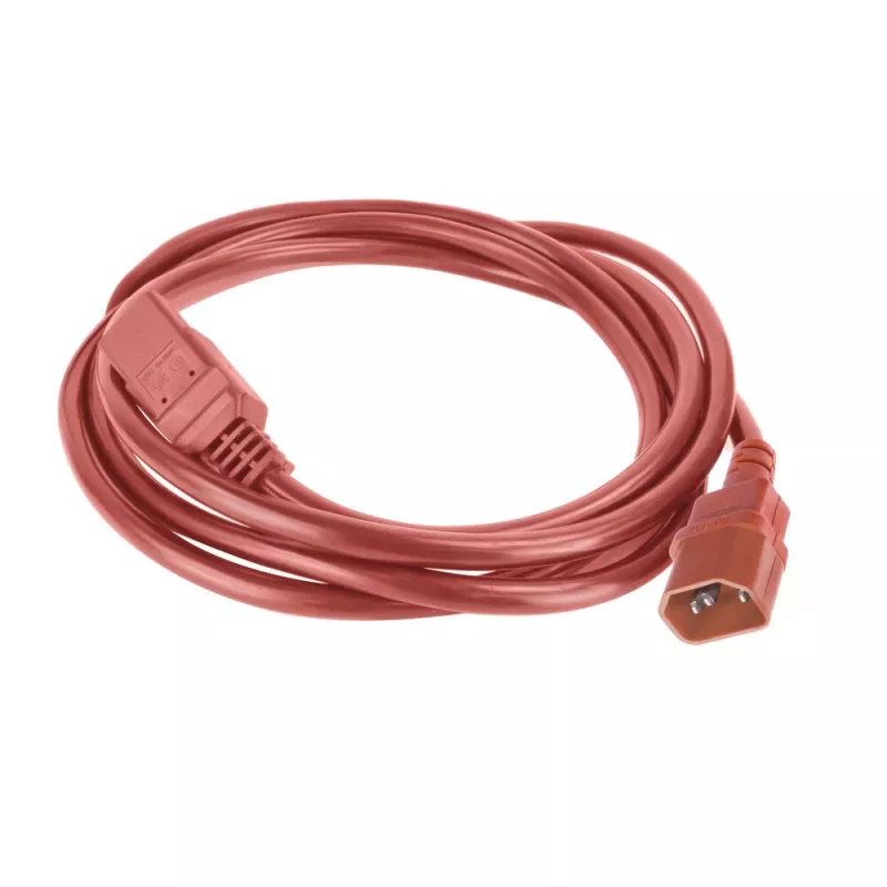 Netzkabel ACT C14 auf C21 IEC60320 rot 1 m, 250V 10A