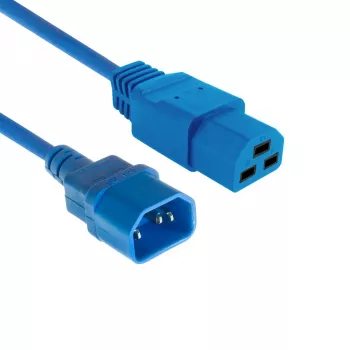 ACT Stromkabel C14 auf C21 IEC60320 blau 2 m, 250 V 10 A