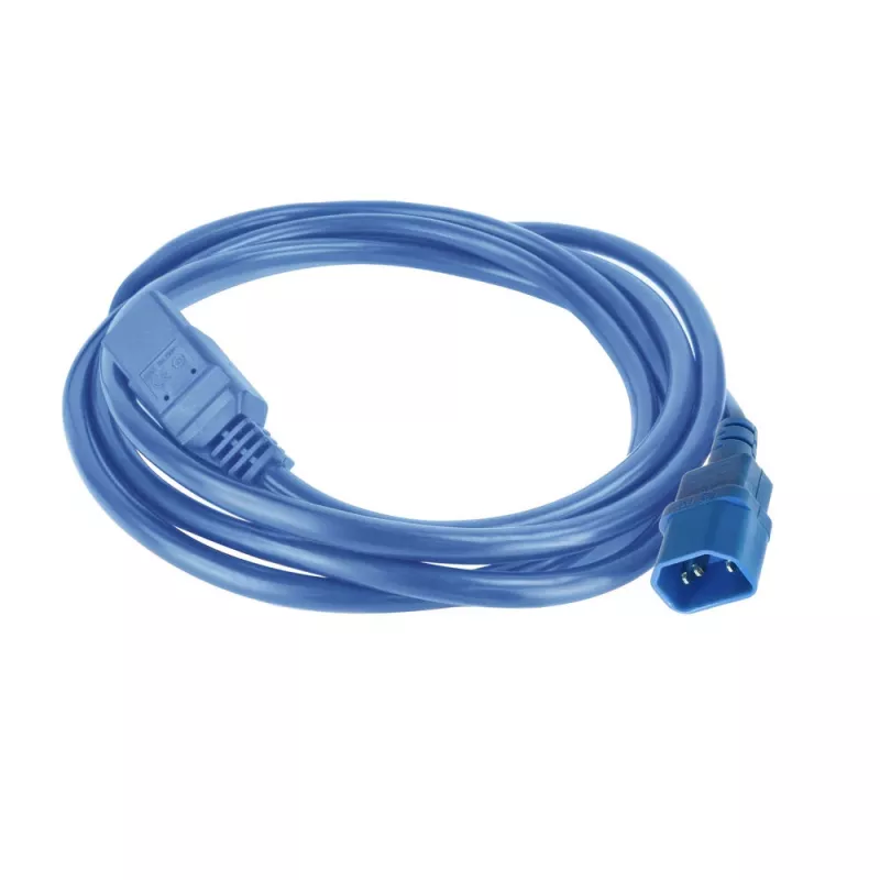 ACT Stromkabel C14 auf C21 IEC60320 blau 2 m, 250 V 10 A