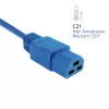 ACT Stromkabel C14 auf C21 IEC60320 blau 2 m, 250 V 10 A