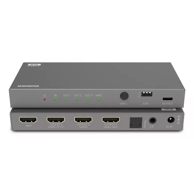 Video signal converter Marmitek 25008496 — HDMI input to HDMI/TOSLINK/3.5mm output, up to 7680×4320, 7.1 audio